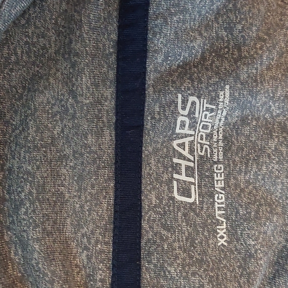 Chaps Sport Heather Grey Quarter Zip Pullover Light Jacket 2X XXL - Picture 7 of 8